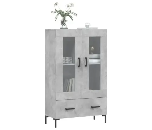 Augstais Skapītis, Pelēks, 69,5X31X115 Cm, Inženierijas Koks Vidaxl