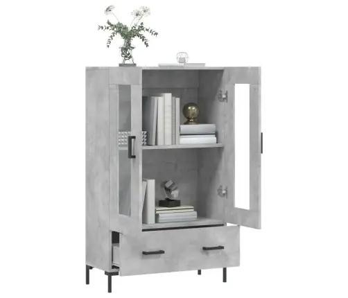 Augstais Skapītis, Pelēks, 69,5X31X115 Cm, Inženierijas Koks Vidaxl