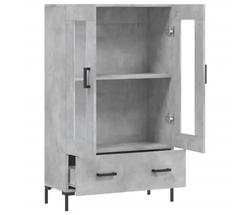 Augstais Skapītis, Pelēks, 69,5X31X115 Cm, Inženierijas Koks Vidaxl