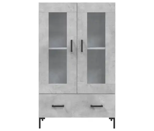 Augstais Skapītis, Pelēks, 69,5X31X115 Cm, Inženierijas Koks Vidaxl