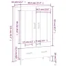 Augstais Skapītis, Ozolkoka, 69,5X31X115 Cm, Inženierijas Koks Vidaxl Augstais Skapītis, Ozolkoka, 69,5X31X115 Cm, Inženierijas Koks Vidaxl