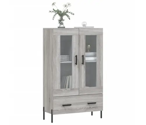 Augstais Skapītis, Pelēks, 69,5X31X115 Cm, Inženierijas Koks Vidaxl