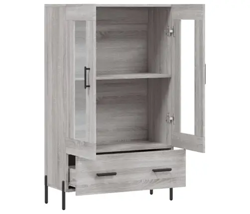 Augstais Skapītis, Pelēks, 69,5X31X115 Cm, Inženierijas Koks Vidaxl