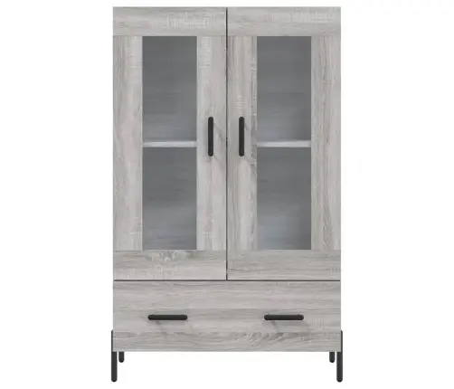 Augstais Skapītis, Pelēks, 69,5X31X115 Cm, Inženierijas Koks Vidaxl