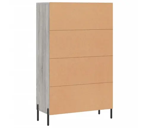 Augstais Skapītis, Pelēks, 69,5X31X115 Cm, Inženierijas Koks Vidaxl