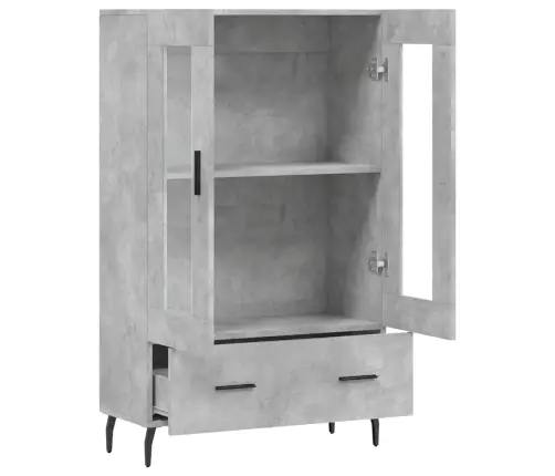 Komoda, Betono Pilkos Spalvos, 69,5X31X115cm Apdirbta Mediena