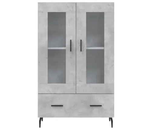 Komoda, Betono Pilkos Spalvos, 69,5X31X115cm Apdirbta Mediena