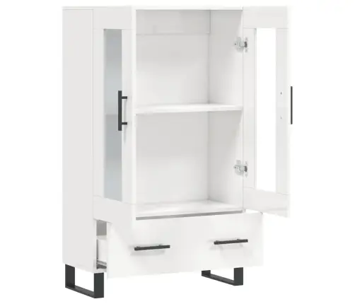 Kõrge Kapp, Kõrgläikega Valge, 69,5 X 31 X 115 cm Tehispuit