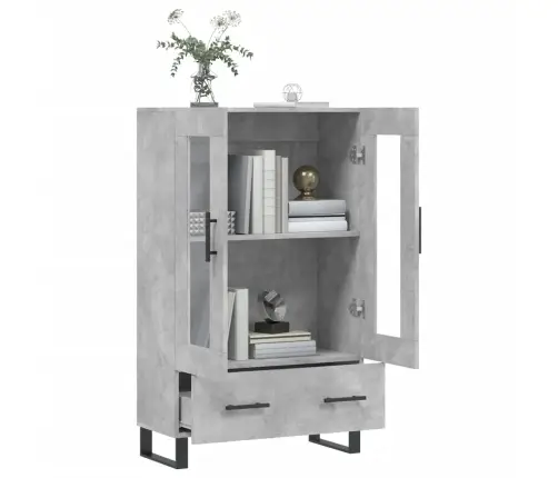 Komoda, Betono Pilkos Spalvos, 69,5X31X115cm Apdirbta Mediena Komoda, Betono Pilkos Spalvos, 69,5X31X115cm Apdirbta Mediena