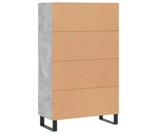 Komoda, Betono Pilkos Spalvos, 69,5X31X115cm Apdirbta Mediena Komoda, Betono Pilkos Spalvos, 69,5X31X115cm Apdirbta Mediena