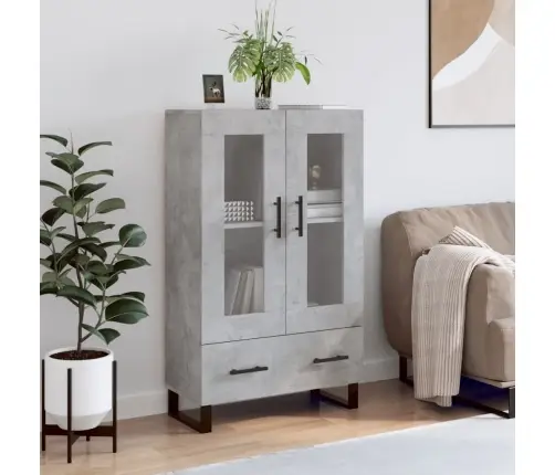 Komoda, Betono Pilkos Spalvos, 69,5X31X115cm Apdirbta Mediena Komoda, Betono Pilkos Spalvos, 69,5X31X115cm Apdirbta Mediena