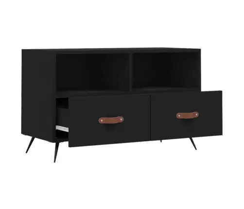 Tv Skapītis, Melns, 80X36X50 Cm, Inženierijas Koks Vidaxl