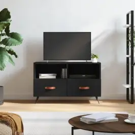 Tv Skapītis, Melns, 80X36X50 Cm, Inženierijas Koks Vidaxl