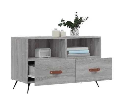 Tv Skapītis, Pelēka Ozolkoka, 80X36X50 Cm, Inženierijas Koks Vidaxl