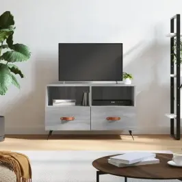 Tv Skapītis, Pelēka Ozolkoka, 80X36X50 Cm, Inženierijas Koks Vidaxl