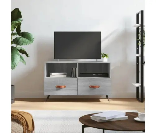 Tv Skapītis, Pelēka Ozolkoka, 80X36X50 Cm, Inženierijas Koks Vidaxl