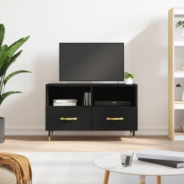 Tv Skapītis, Melns, 80X36X50 Cm, Inženierijas Koks Vidaxl