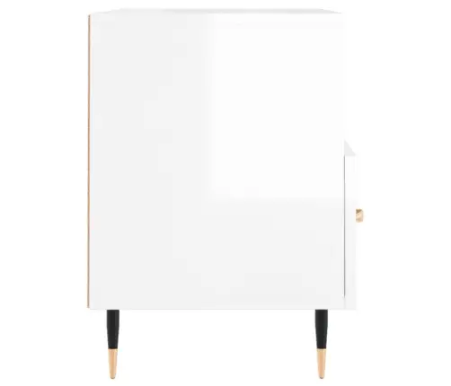 Telerikapp, Kõrgläikega Valge, 80 X 36 X 50 cm Tehispuit