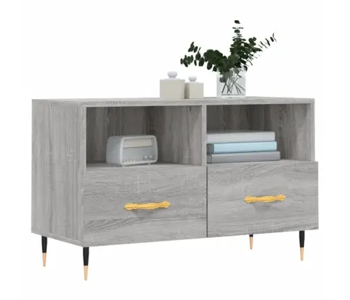 Tv Skapītis, Pelēka Ozolkoka, 80X36X50 Cm, Inženierijas Koks Vidaxl
