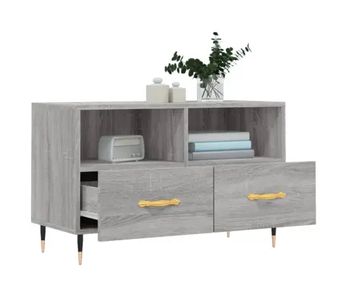 Tv Skapītis, Pelēka Ozolkoka, 80X36X50 Cm, Inženierijas Koks Vidaxl