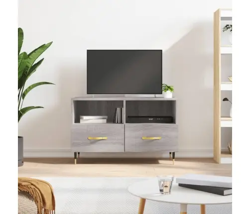 Tv Skapītis, Pelēka Ozolkoka, 80X36X50 Cm, Inženierijas Koks Vidaxl