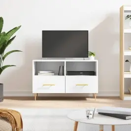 Tv Skapītis, Balts, 80X36X50 Cm, Inženierijas Koks Vidaxl
