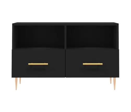 Telerikapp, Must, 80 X 36 X 50 cm Tehispuit