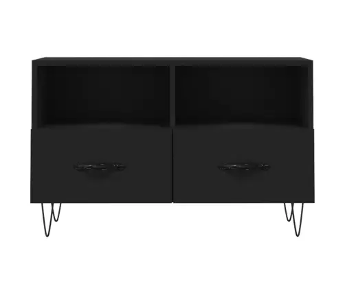 Tv Skapītis, Melns, 80X36X50 Cm, Inženierijas Koks Vidaxl