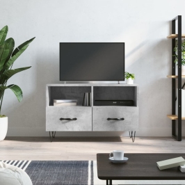 Tv Skapītis, Betona Pelēks, 80X36X50 Cm, Inženierijas Koks Vidaxl