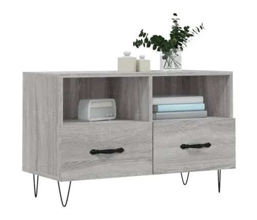 Tv Skapītis, Pelēka Ozolkoka, 80X36X50 Cm, Inženierijas Koks Vidaxl