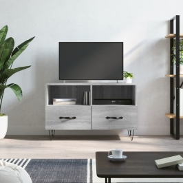 Tv Skapītis, Pelēka Ozolkoka, 80X36X50 Cm, Inženierijas Koks Vidaxl