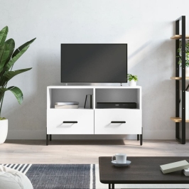 Tv Skapītis, Balts, 80X36X50 Cm, Inženierijas Koks Vidaxl