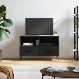 Tv Skapītis, Melns, 80X36X50 Cm, Inženierijas Koks Vidaxl