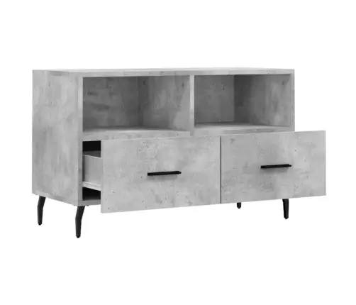 Tv Skapītis, Betona Pelēks, 80X36X50 Cm, Inženierijas Koks Vidaxl