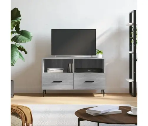 Tv Skapītis, Pelēka Ozolkoka, 80X36X50 Cm, Inženierijas Koks Vidaxl