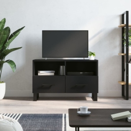 Tv Skapītis, Melns, 80X36X50 Cm, Inženierijas Koks Vidaxl