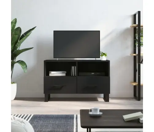 Tv Skapītis, Melns, 80X36X50 Cm, Inženierijas Koks Vidaxl