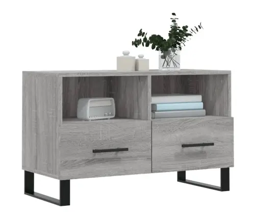 Tv Skapītis, Pelēka Ozolkoka, 80X36X50 Cm, Inženierijas Koks Vidaxl