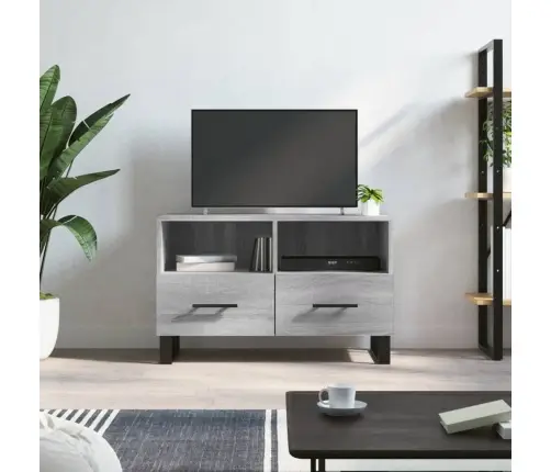 Tv Skapītis, Pelēka Ozolkoka, 80X36X50 Cm, Inženierijas Koks Vidaxl