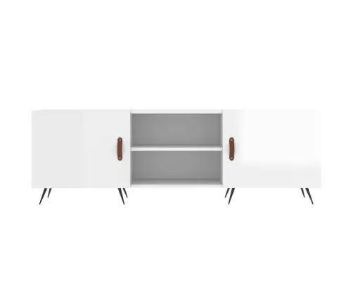 Televizoriaus Spintelė, Balta, 150X30X50cm Mediena, Blizgi