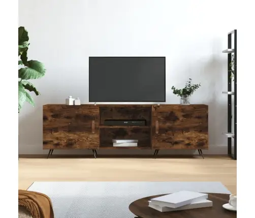 Televizoriaus Spintelė, Dūminio Ąžuolo, 150X30X50cm Mediena Televizoriaus Spintelė, Dūminio Ąžuolo, 150X30X50cm Mediena