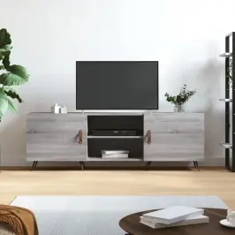 Tv Skapītis, Pelēka Ozola Krāsa, 150X30X50Cm, Inženierijas Koks Vidaxl