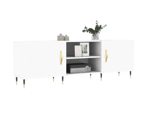 Telerikapp, Valge, 150 X 30 X 50 cm Tehispuit