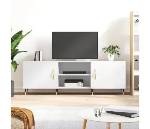 Telerikapp, Valge, 150 X 30 X 50 cm Tehispuit