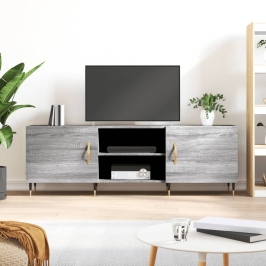 Tv Skapītis, Pelēka Ozola Krāsa, 150X30X50Cm, Inženierijas Koks Vidaxl