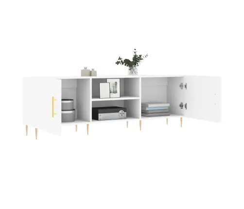 Telerikapp, Valge, 150 X 30 X 50 cm Tehispuit