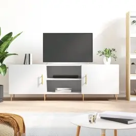 Telerikapp, Valge, 150 X 30 X 50 cm Tehispuit