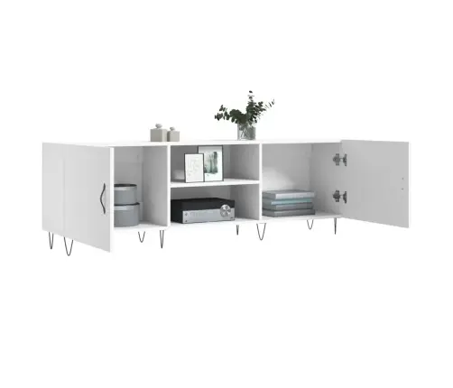 Telerikapp, Valge, 150 X 30 X 50 cm Tehispuit