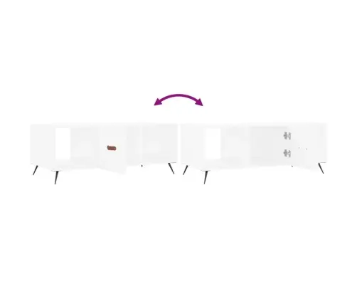 Kafijas Galdiņš, Balts, 102X50X40 Cm, Inženierijas Koks Vidaxl