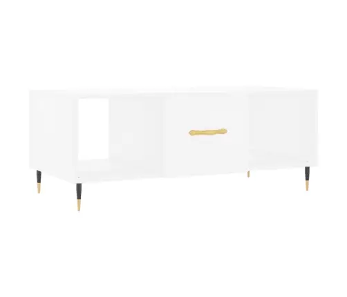 Kafijas Galdiņš, Balts, 102X50X40 Cm, Inženierijas Koks Vidaxl